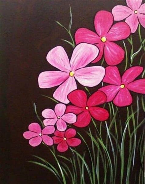 easy flower painting ideas|how to paint flowers on canvas.